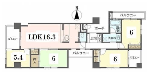 グランシティオ京都駅北通り 間取り図