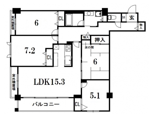 メロディハイム御所西 間取り図