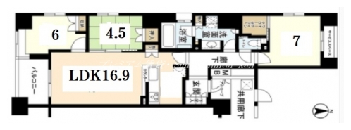 ジオグランデ寺町御池 間取り図