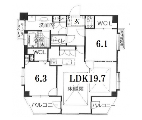 コンフォール四条烏丸オーセンティア 間取り図