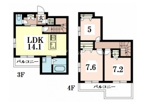 アトリエール新町 間取り図