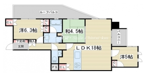ライオンズ京都御所南室町通 間取り図