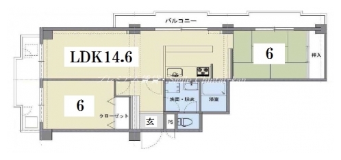インペリアル松ヶ崎 間取り図
