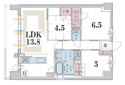 プレイズ二条 間取り図