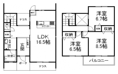 南禅寺テラスハウス 間取り図
