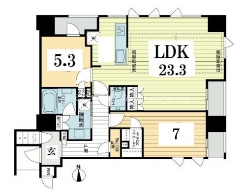 プラウド京都麸屋町御池 間取り図