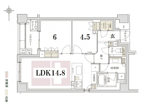 パークホームズ御所南松風邸 間取り図