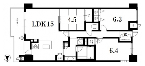 リソシエ今出川聚楽邸 間取り図
