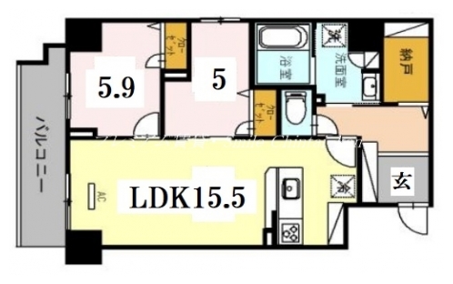 D-room神明町 間取り図