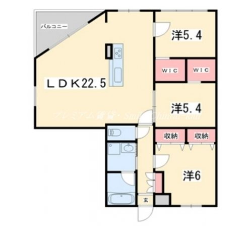 クルミナーレⅣ 間取り図