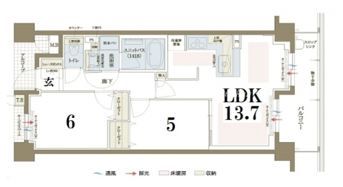 パラドール京都烏丸離宮 間取り図