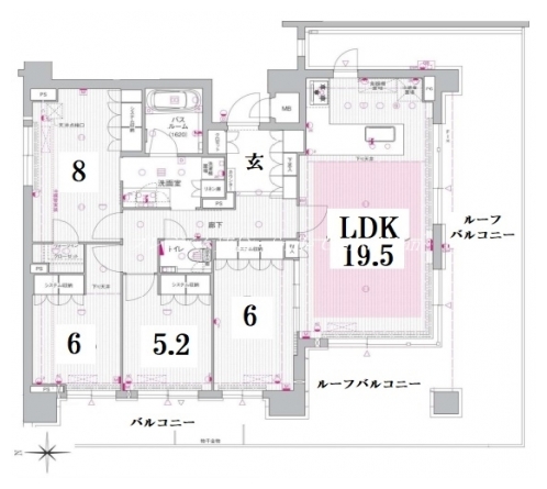 グランリソシエ烏丸御池 間取り図