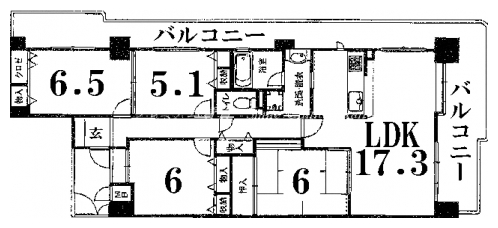 ファミールガーデン二条駅前 間取り図