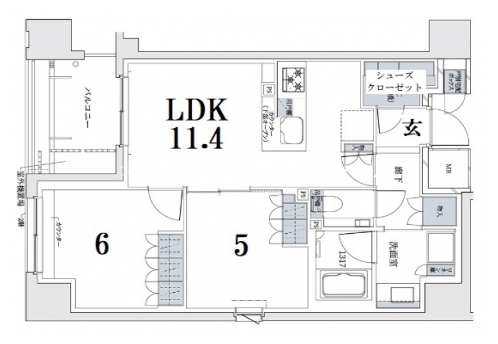 ザ・パークハウス堀川六角 間取り図