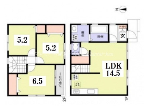 二条城北戸建 間取り図