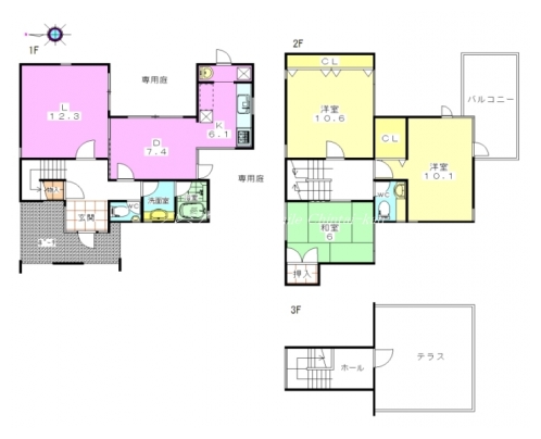 クレセントコート 間取り図