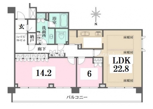 ザ・パークハウス京都鴨川御所東 間取り図