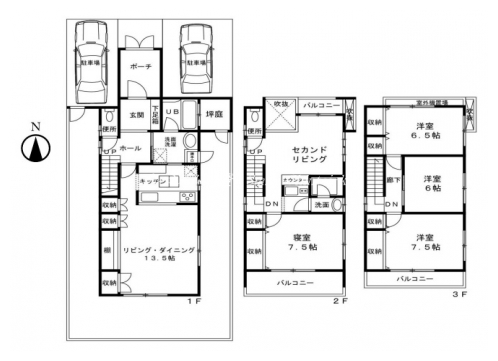 岩倉北池田町貸家 間取り図