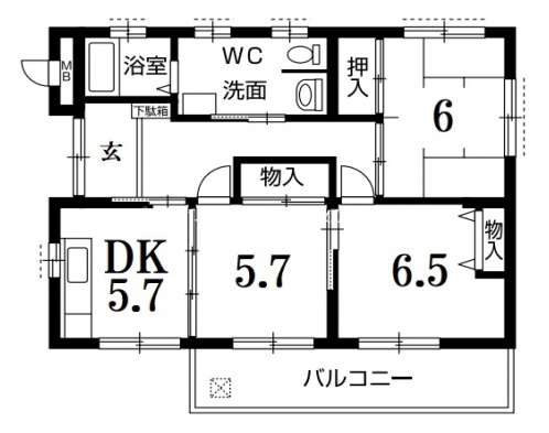 玉屋・山三小路 間取り図