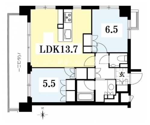 リソシエアージュ御所南 間取り図
