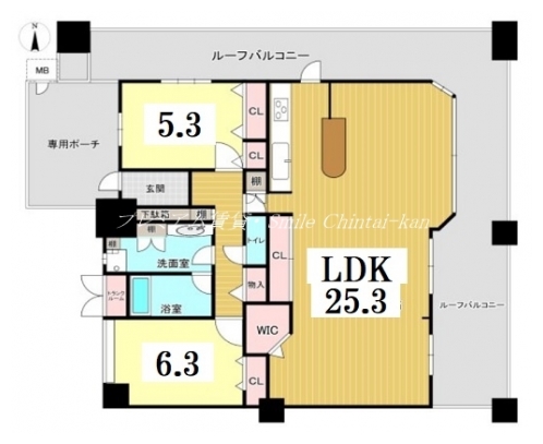 ユニハイム四条大宮駅前 間取り図