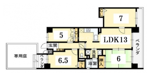 ライオンズＭ烏丸今出川 間取り図