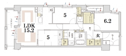 パラドール烏丸鞍馬口 間取り図