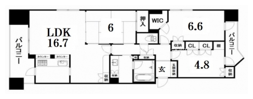 ライオンズＭ烏丸通 間取り図