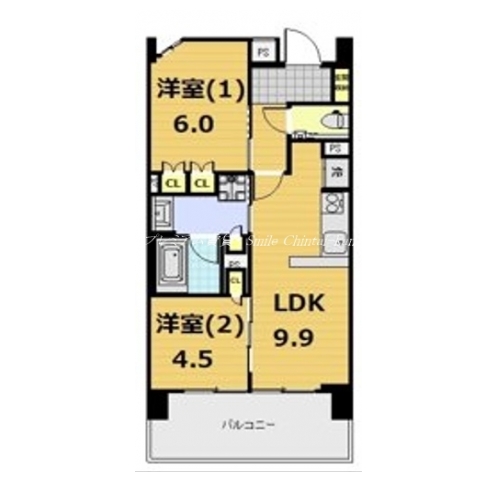 ライオンズ鴨川東 間取り図