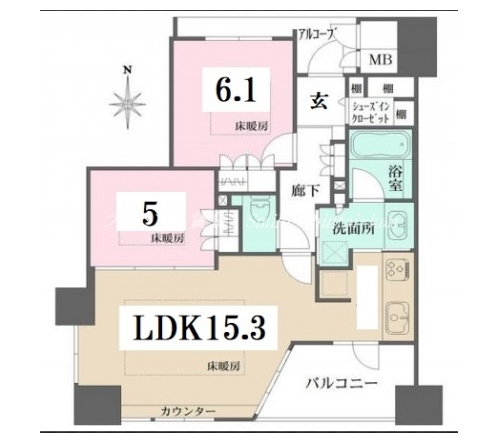 アーバンライフフォルムズ烏丸御池 間取り図