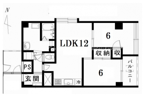 河原町スカイマンション 間取り図