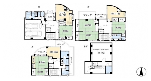 梅津後藤町貸家 間取り図