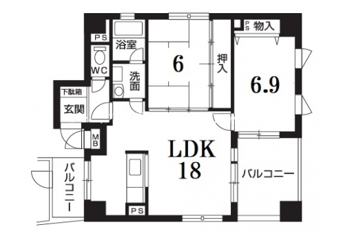 オーキッド山下 間取り図
