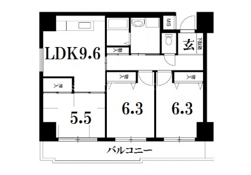 ノイディアール御池 間取り図