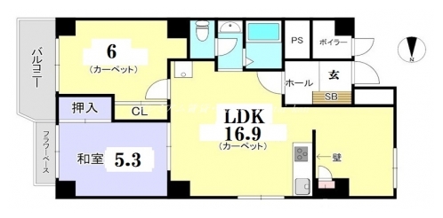 京都グランドハイツ 間取り図