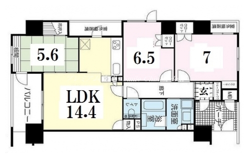 イーグルコート烏丸御池ルシエル 間取り図