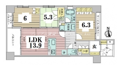 イーグルコート御所南衣棚別邸 間取り図