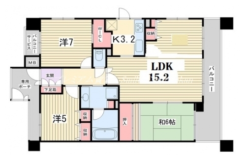 エスリード一乗寺 間取り図