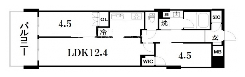 レーベン清水五条 間取り図