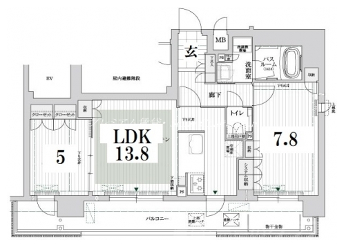グランリソシエ京都御苑 間取り図