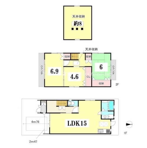 紫竹下梅ノ木町リースホーム 間取り図