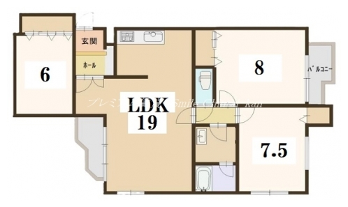 エギュードブランシェ 間取り図