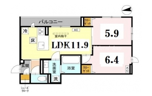 GRAMM岩倉 間取り図