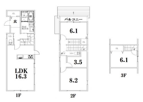 国際会館東戸建賃貸 間取り図
