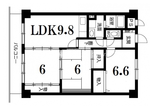 グリーンフォレスト松ヶ崎 間取り図
