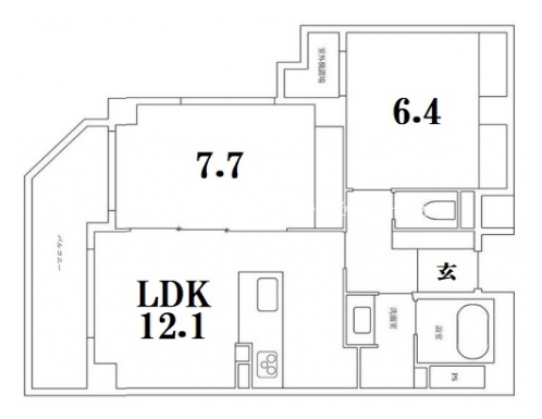 アバンエスパス烏丸御池 間取り図
