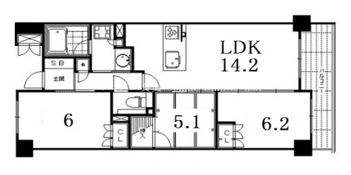 イーグルコート御所南衣棚別邸 間取り図