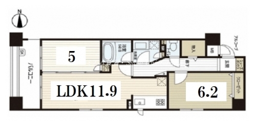 エルシア御池間之町 間取り図