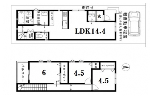 大宮今宮戸建賃貸 間取り図