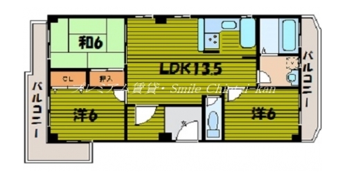 シャトー御池 間取り図